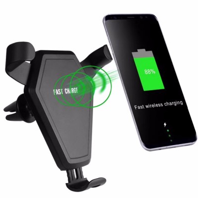 Wholesale Mobile phone Fast charging  Magic Qi standard Wireless Car Charger Mount Holder For smartphone